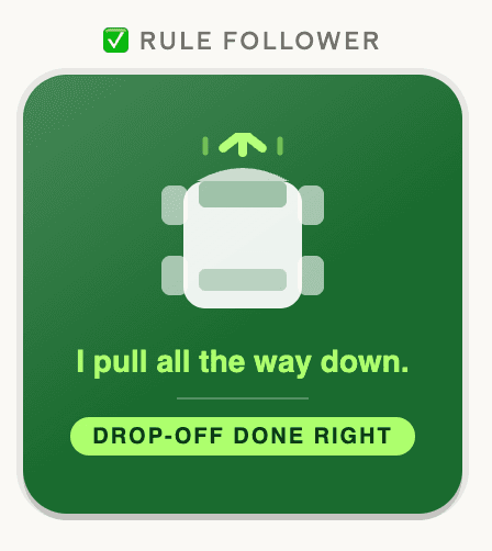 ✅ Green sticker — the good parent: